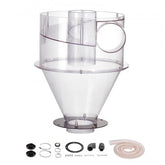 Bostome Cyclone Dust Separator with transparent design and 4-inch hose compatibility.