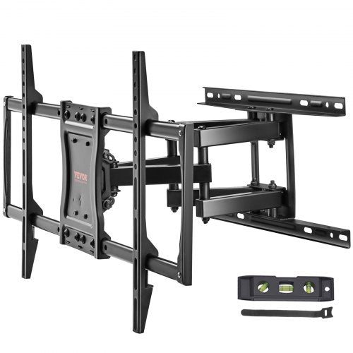 Full motion TV wall mount for 37-75 inch TVs with swivel tilt and sturdy carbon steel construction.