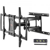 Full motion TV wall mount for 37-75 inch TVs with swivel tilt and sturdy carbon steel construction.