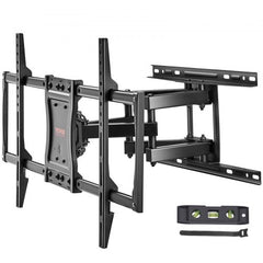 Full motion TV wall mount for 37-75 inch TVs with swivel tilt and sturdy carbon steel construction.
