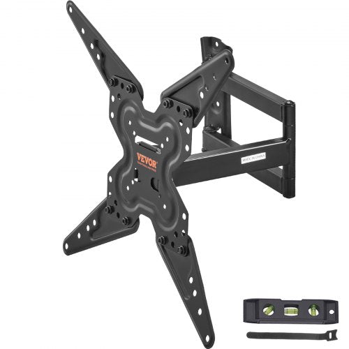 Full motion TV wall mount for 26-55 inch TVs, featuring swivel tilt and durable carbon steel.