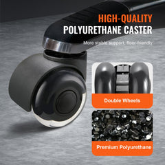 Set of 5 Bostome 2-inch office chair caster wheels with dual ball bearings and swivel design.