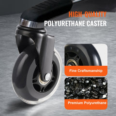 Bostome 3-inch office chair caster wheels with silent dual ball bearings for smooth mobility.