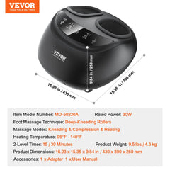 Bostome Shiatsu Foot Massager with heated deep kneading and touch screen controls for pain relief.