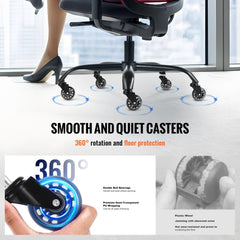 28-inch office chair base replacement with smooth, quiet casters and 360-degree rotation.