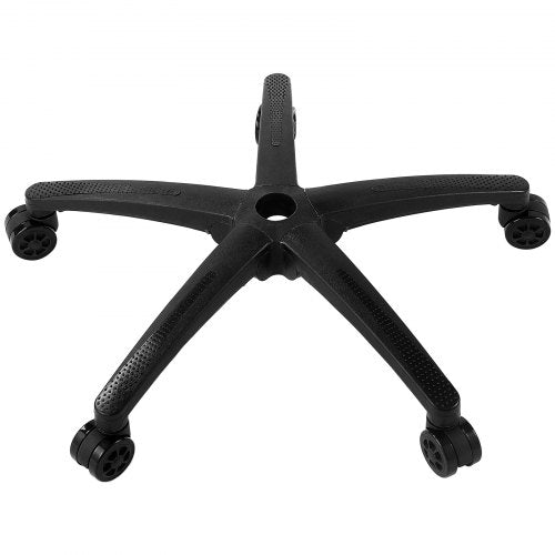 Black 28-inch heavy-duty office chair base with a five-star design and smooth casters.