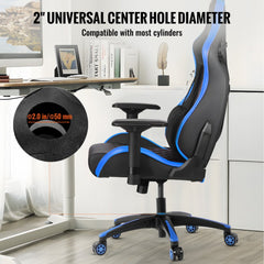Black 28-inch heavy-duty nylon office chair base with five-star design and 2-inch center hole.