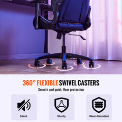 Heavy duty 28-inch nylon office chair base with five-star design and smooth swivel casters