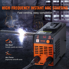 Bostome ARC 110V 100A stick welder with hot start, digital display, and welding cables.