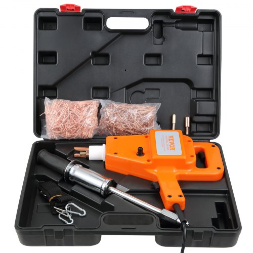 Bostome 800VA Stud Welder Kit with copper electrodes and ergonomic grip for auto body repairs.