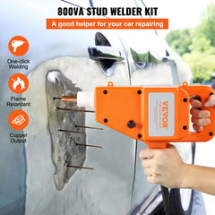 Bostome 800VA Stud Welder Kit with copper electrodes and ergonomic grip for auto body repairs.