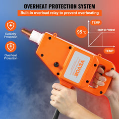Bostome 800VA Stud Welder Kit with copper electrodes and ergonomic grip for auto body repairs.