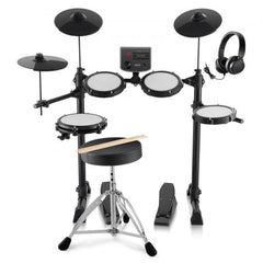 Bostome Electronic Drum Set with mesh heads, 150 sounds, and adjustable foldable stand.