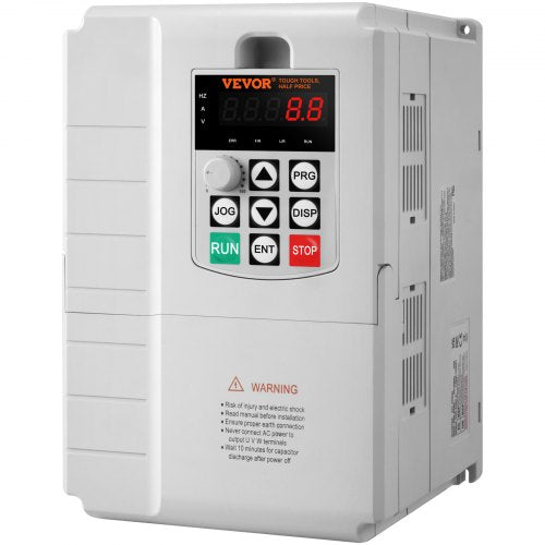 Bostome 7.5KW 10HP VFD with detachable control panel and cooling fan for 3-phase motors.