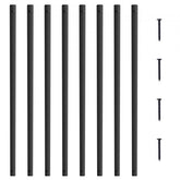 Matte black 29.5" aluminum deck balusters in a 51 pack for outdoor use.