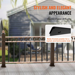 Matte black aluminum deck balusters, 29.5 inches tall, in a 51 pack for outdoor use.