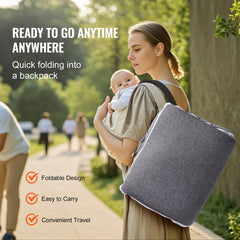 Bostome Baby Lounger in 100% cotton, featuring a headrest and portable design for newborns.