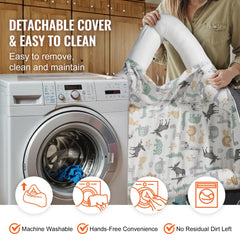 Bostome Baby Lounger in 100% cotton with a headrest and portable design for newborns.