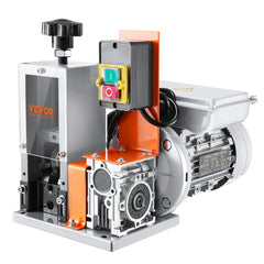 Bostome wire stripping machine with 180W motor, adjustable blades, and clear acrylic panel.