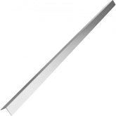 Pack of ten 1x1x48 inch 304 stainless steel 90-degree corner guards with brushed finish.