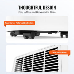 Portable air conditioner with a sleek design, remote control, and window installation kit.