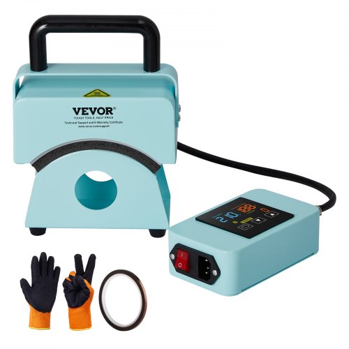 Green Bostome Mini Hat Heat Press Machine with a 5.9"x3.15" ceramic-coated heating plate.