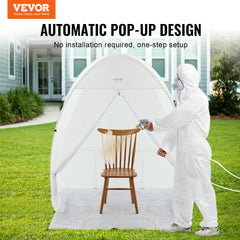 Bostome Pop-Up Spray Paint Tent Booth in a portable 60x60x70 inch design for spray painting.