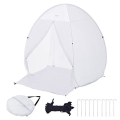 Bostome Pop-Up Spray Paint Tent Booth in portable 60x60x70 inches with rear exhaust window.