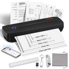 Compact Bostome Portable Thermal Printer with Bluetooth, inkless technology, and 2600mAh battery.