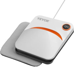 Portable heat press machine with a 9x9" Teflon-coated plate for vinyl transfers.