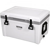 Bostome 52QT hard cooler with a heavy-duty handle and built-in cup holder for outdoor use.