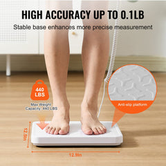 Bostome Professional Digital Physician Scale with stainless steel platform and backlit LCD display.