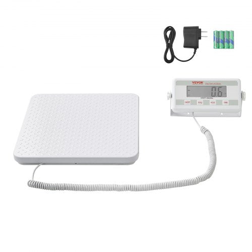 Portable digital physician scale with an 11.8" platform, 440lb capacity, and backlit LCD.