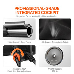 Foldable racing wheel stand for Logitech G923/G920/G29 with adjustable angles and sturdy frame.