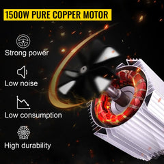 1500W pure copper motor for Bostome 3-in-1 electric hoist winch with strong power, low noise, low consumption, and high durability.