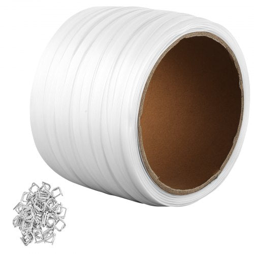 Bostome woven strapping roll, 1/2" x 660', made of high-strength fiber for secure packaging.