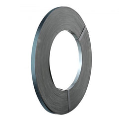 Bostome steel strapping roll, 3/4" wide, 1640' long, designed for heavy-duty load securing.