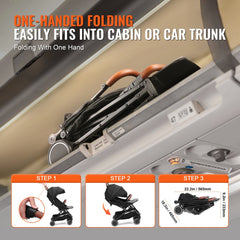 Black Bostome infant toddler stroller with adjustable backrest, footrest, and one-hand fold.