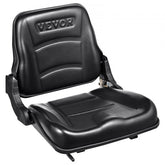 Bostome universal forklift seat with fold-down design, adjustable backrest, and micro switch.