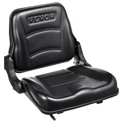 Bostome universal forklift seat with fold-down design, adjustable backrest, and micro switch.