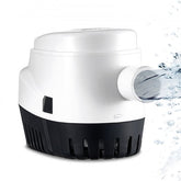 Bostome 1100GPH 12V automatic submersible bilge pump with float switch and durable housing.
