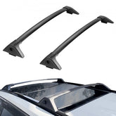 Aluminum roof rack cross bars for Toyota RAV4 2019-2023 with locking system and tool-free installation.