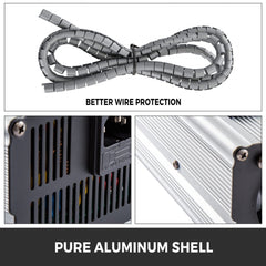 Bostome 36V 18A golf cart battery charger with LED indicators and aluminum housing.