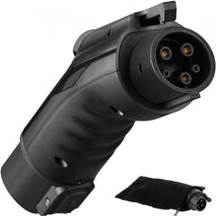 Bostome Tesla to J1772 charging adapter with weatherproof design and portable storage bag.