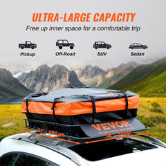 Heavy-duty steel roof rack cargo basket measuring 51"x36"x5" with a 200 lbs capacity.