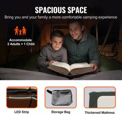 Hard shell rooftop tent for 2-3 persons, waterproof, with ladder for SUV or truck.