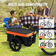 Bostome Bike Cargo Trailer with a foldable design, waterproof cover, and 88 lbs capacity.