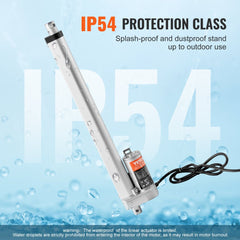 Bostome 12V linear actuator with 12-inch stroke and 220lbs torque in durable aluminum alloy.