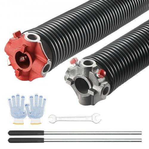 Bostome garage door torsion springs, 0.25x2x30 inches, with marked left/right coils.