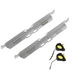 Bostome stainless steel wheel alignment toe plates kit with tape measures for accurate measurements.